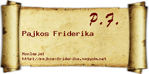 Pajkos Friderika névjegykártya